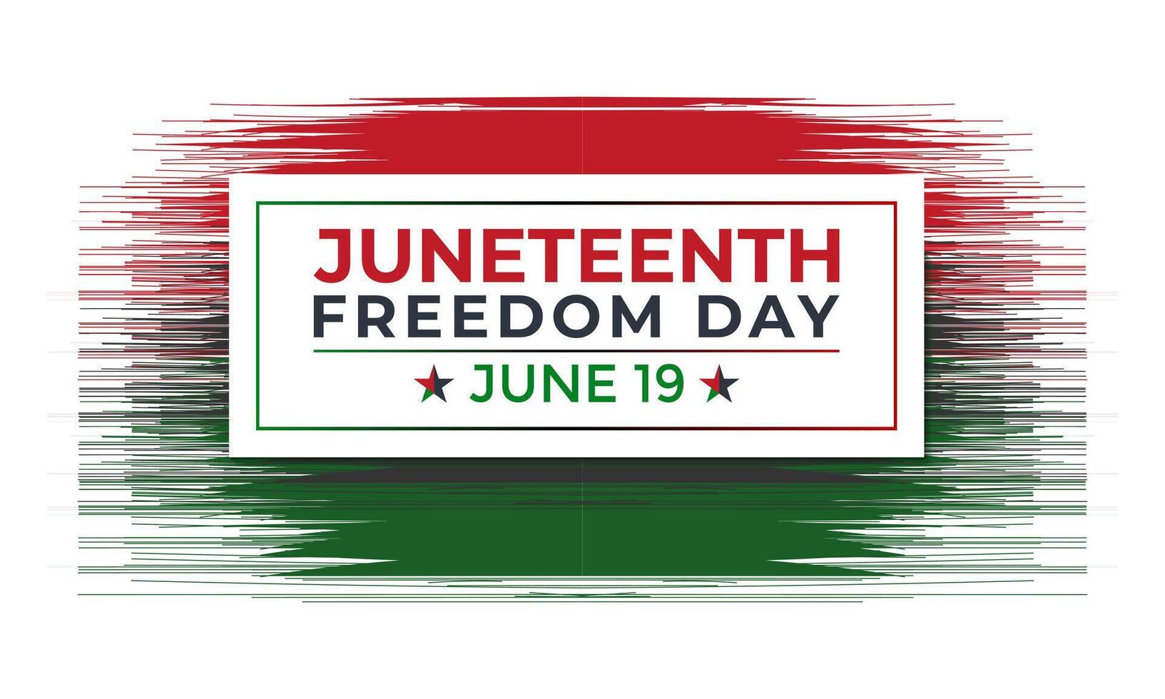 Juneteenth Freedom Day. African-American Independence Day, June 19. Banner poster, flyer and background design. Waving Pan-African Flag illustration. vector