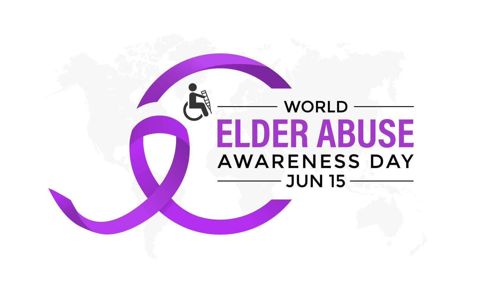 World Elder abuse awareness day is observed every year on June 15. Its will be raised awareness of Elder abuse. Banner poster, flyer and background design. vector