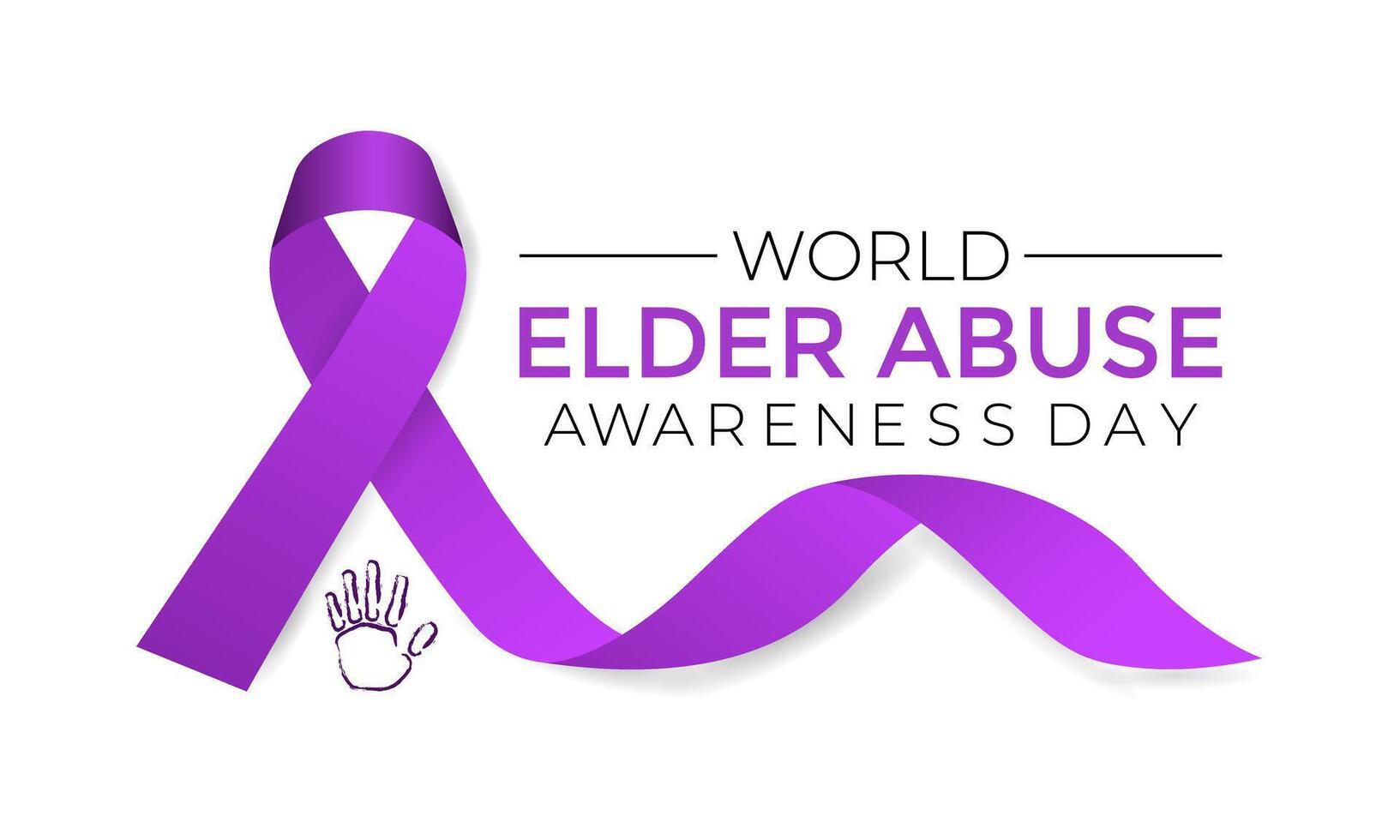 World Elder abuse awareness day is observed every year on June 15. vector