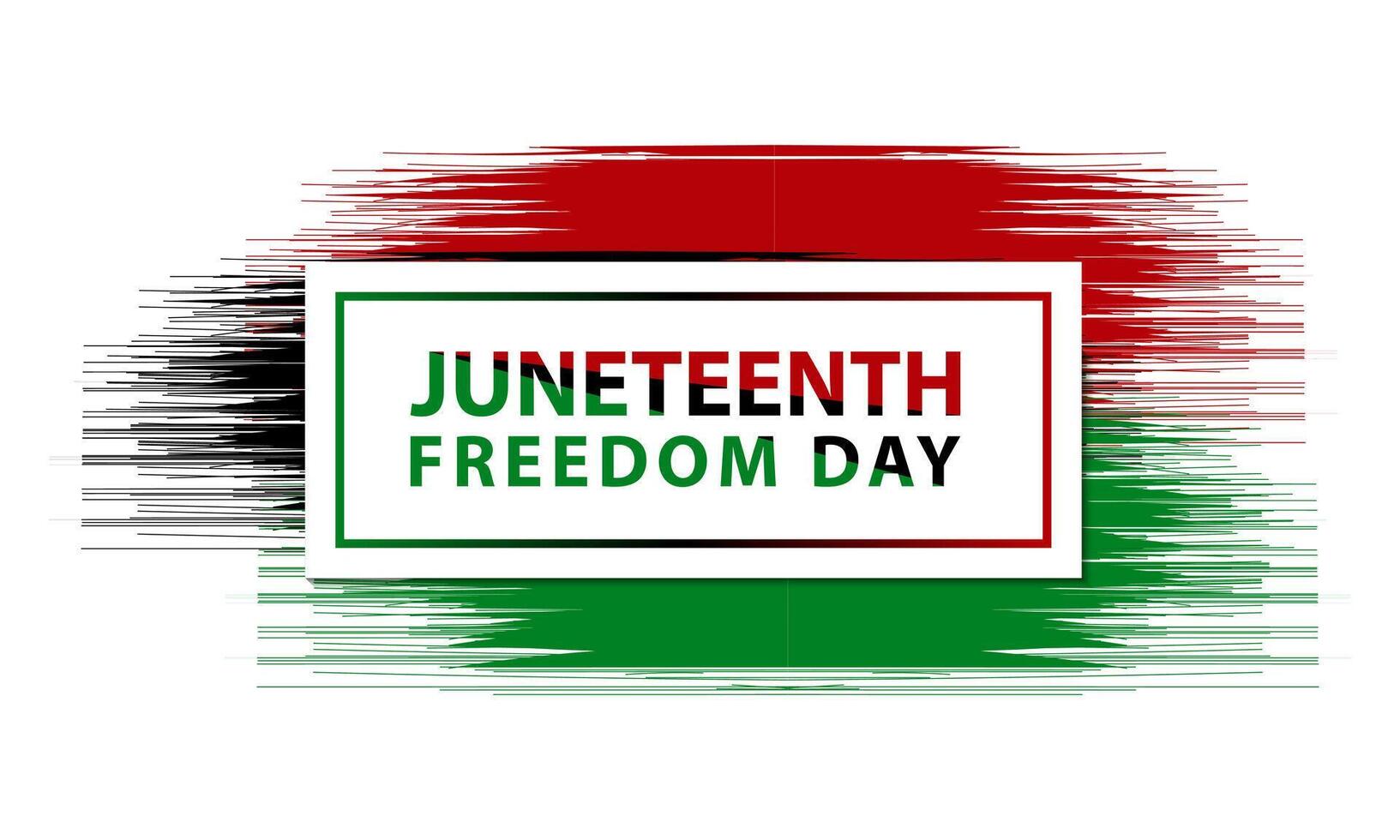 Juneteenth Freedom Day. African-American Independence Day, June 19. Banner poster, flyer and background design. Waving Pan-African Flag illustration. vector
