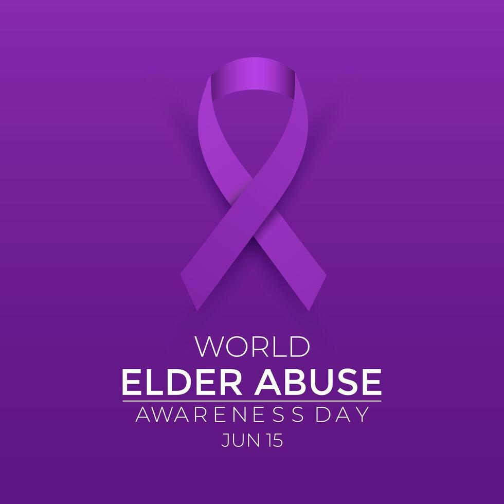 World Elder abuse awareness day is observed every year on June 15. vector
