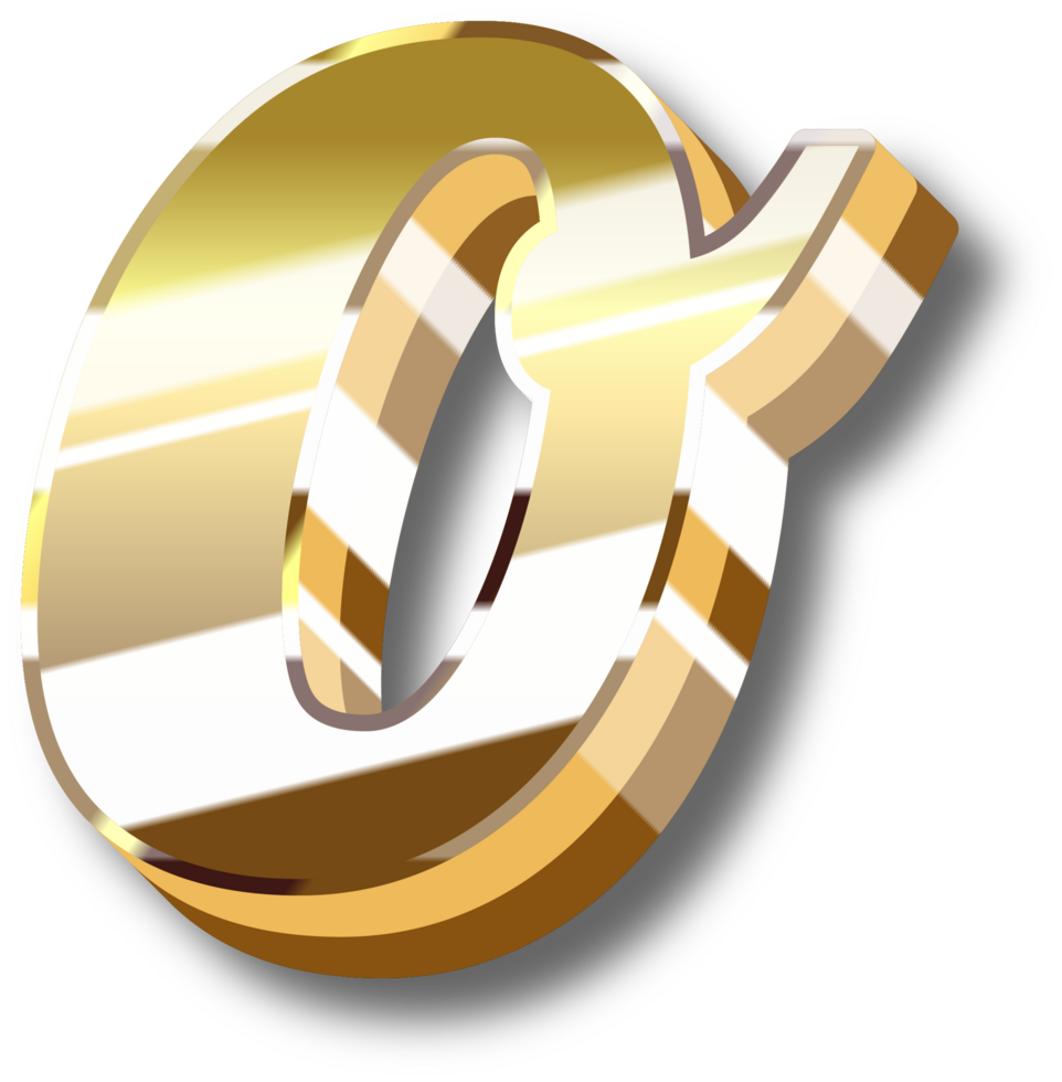 Gold Alphabet Letter and Number png