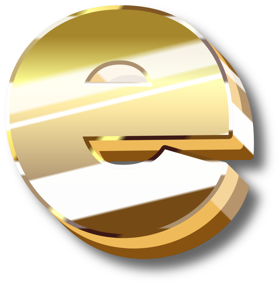 Gold Alphabet Letter and Number png