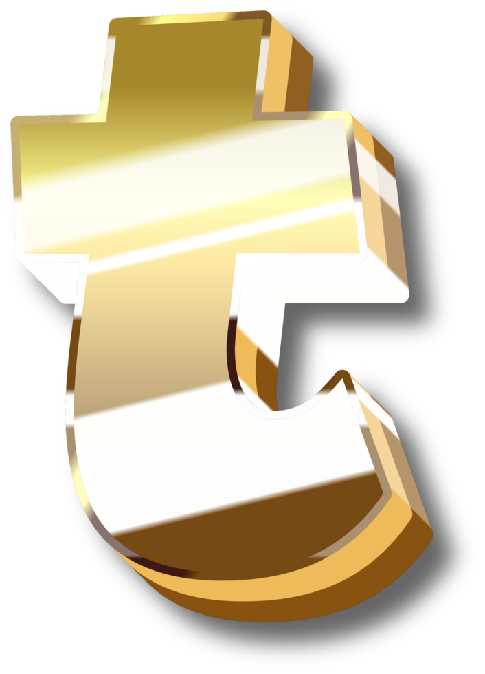 Gold Alphabet Letter and Number png