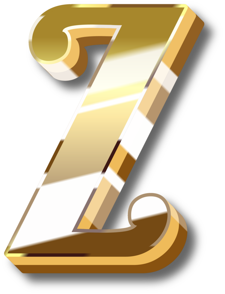 Gold Alphabet Brief und Nummer png