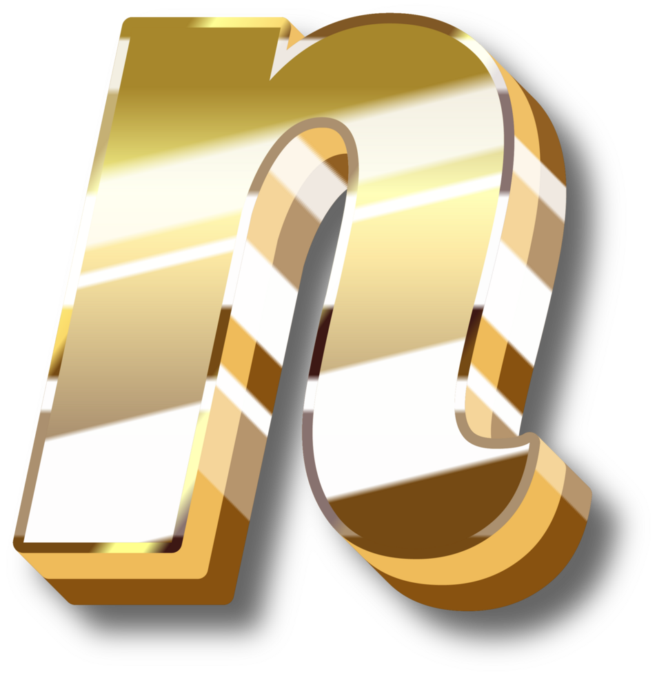 Gold Alphabet Letter and Number png