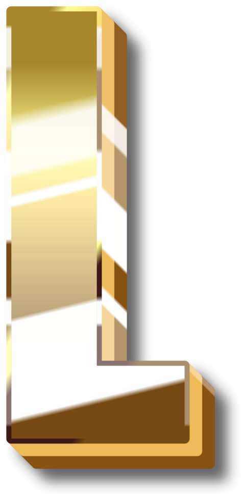 ouro alfabeto carta e número png