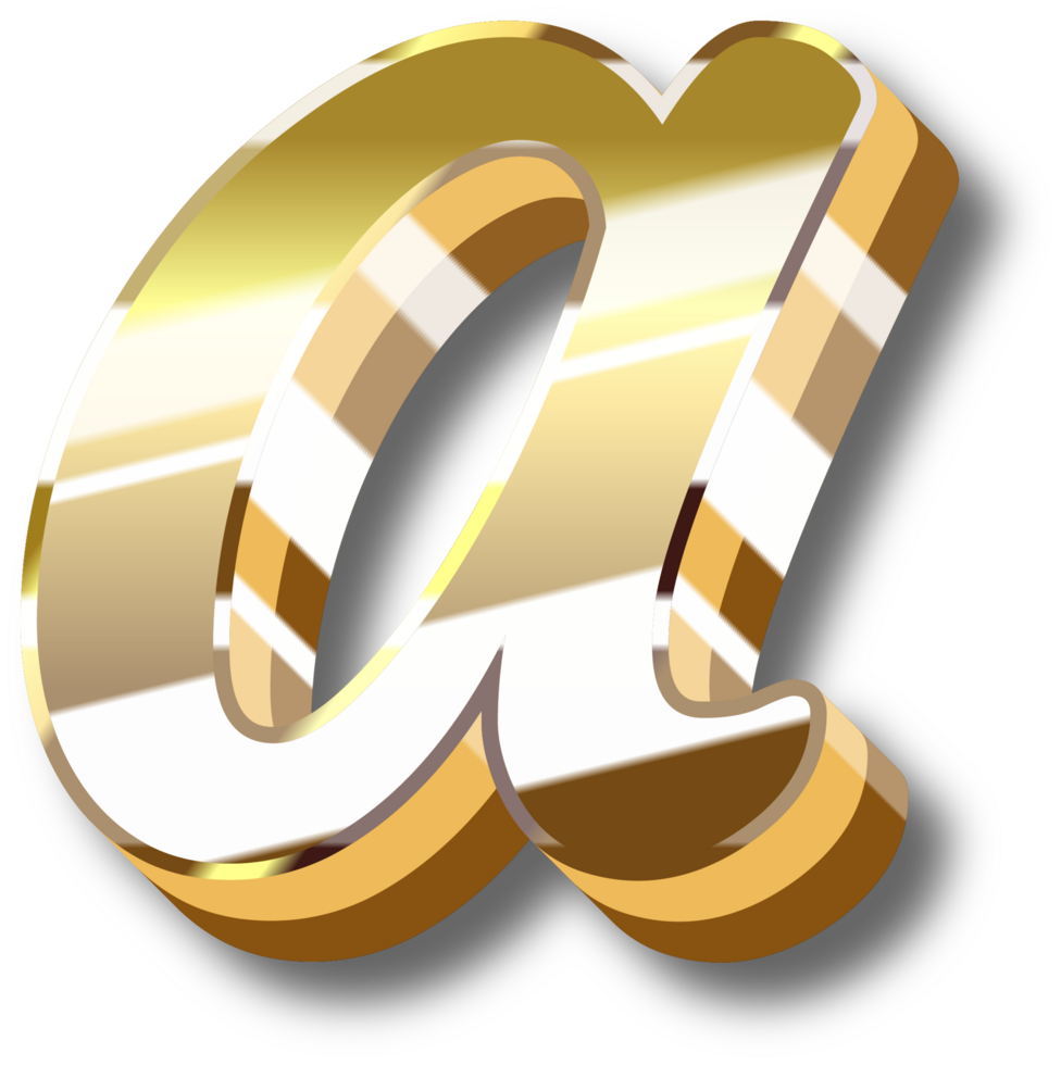 Gold Alphabet Letter and Number png