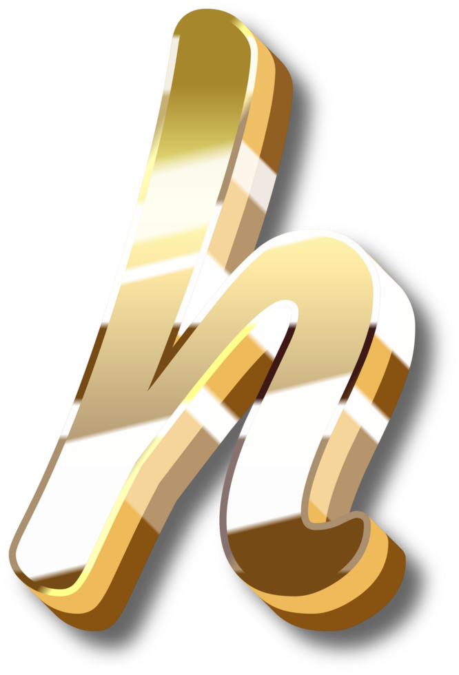 Gold Alphabet Letter and Number png