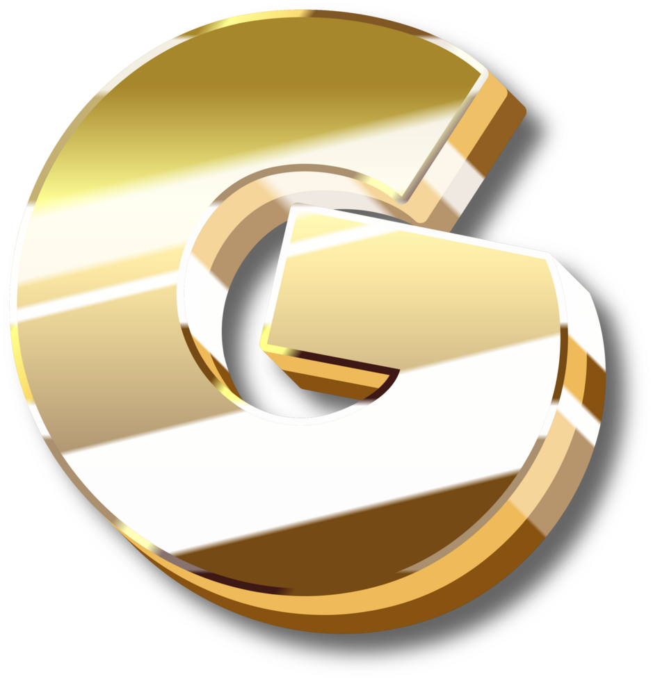 Gold Alphabet Letter and Number png
