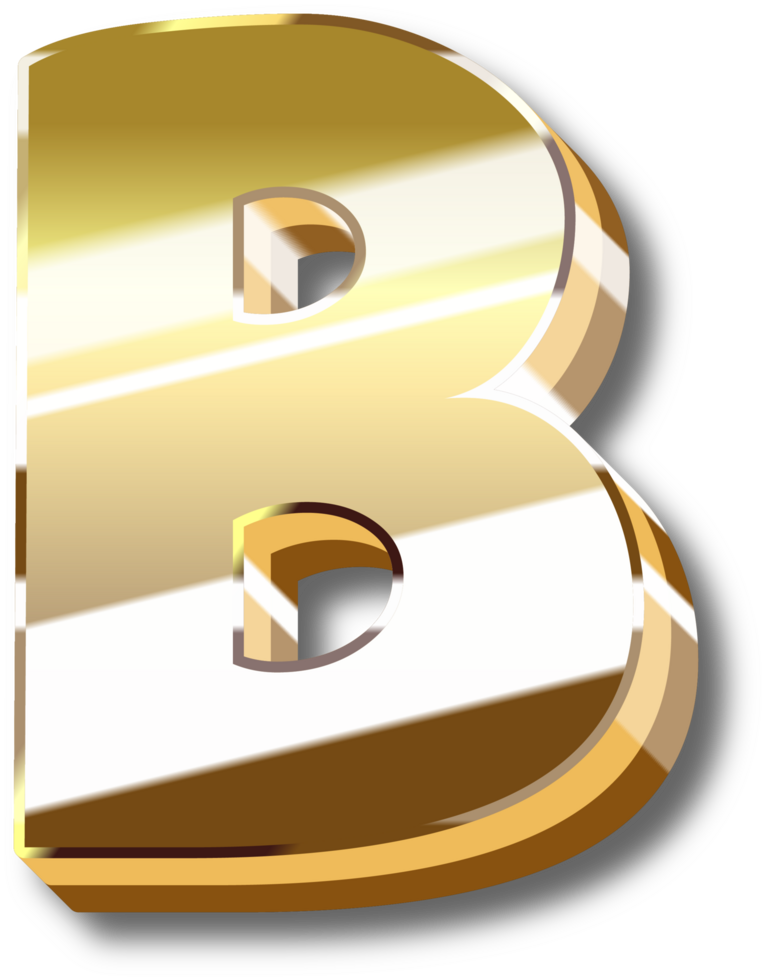 Gold Alphabet Letter and Number png