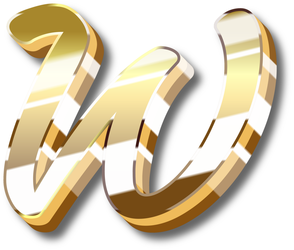 Gold Alphabet Letter and Number png