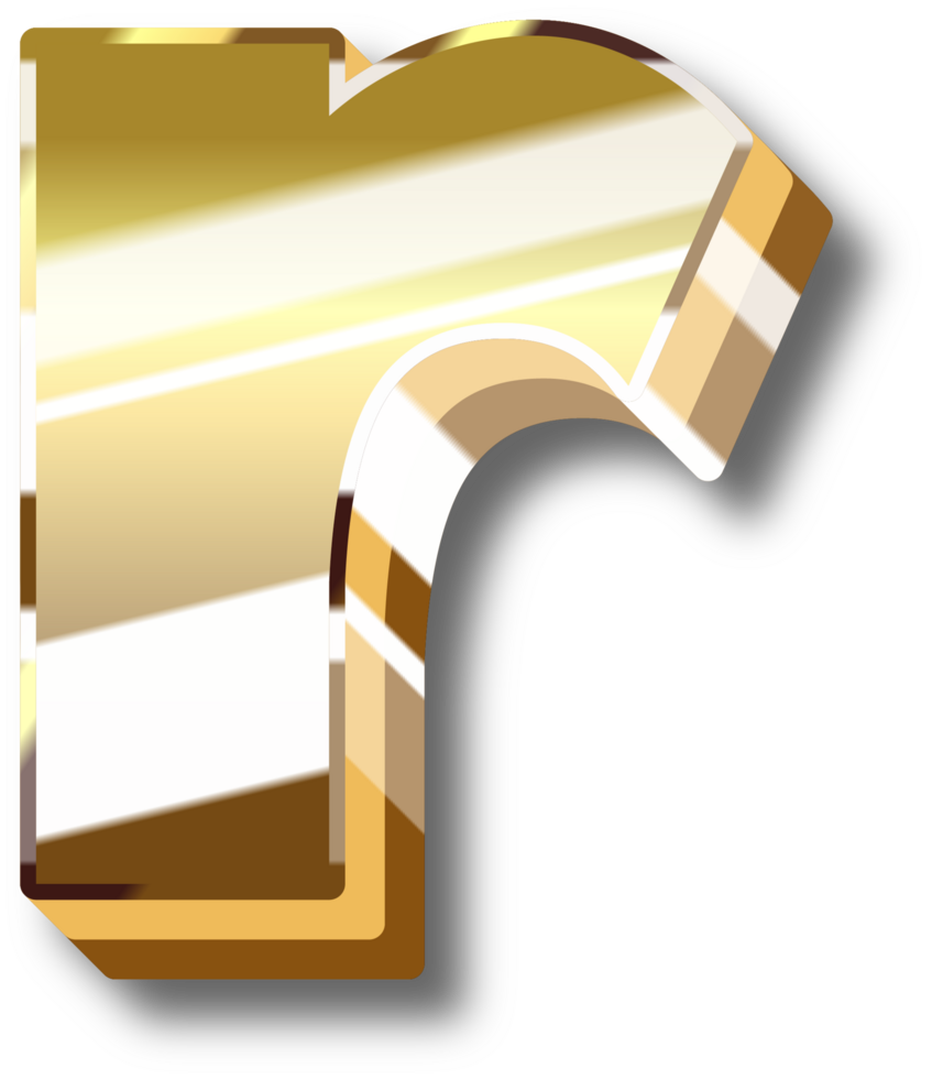 Gold Alphabet Letter and Number png