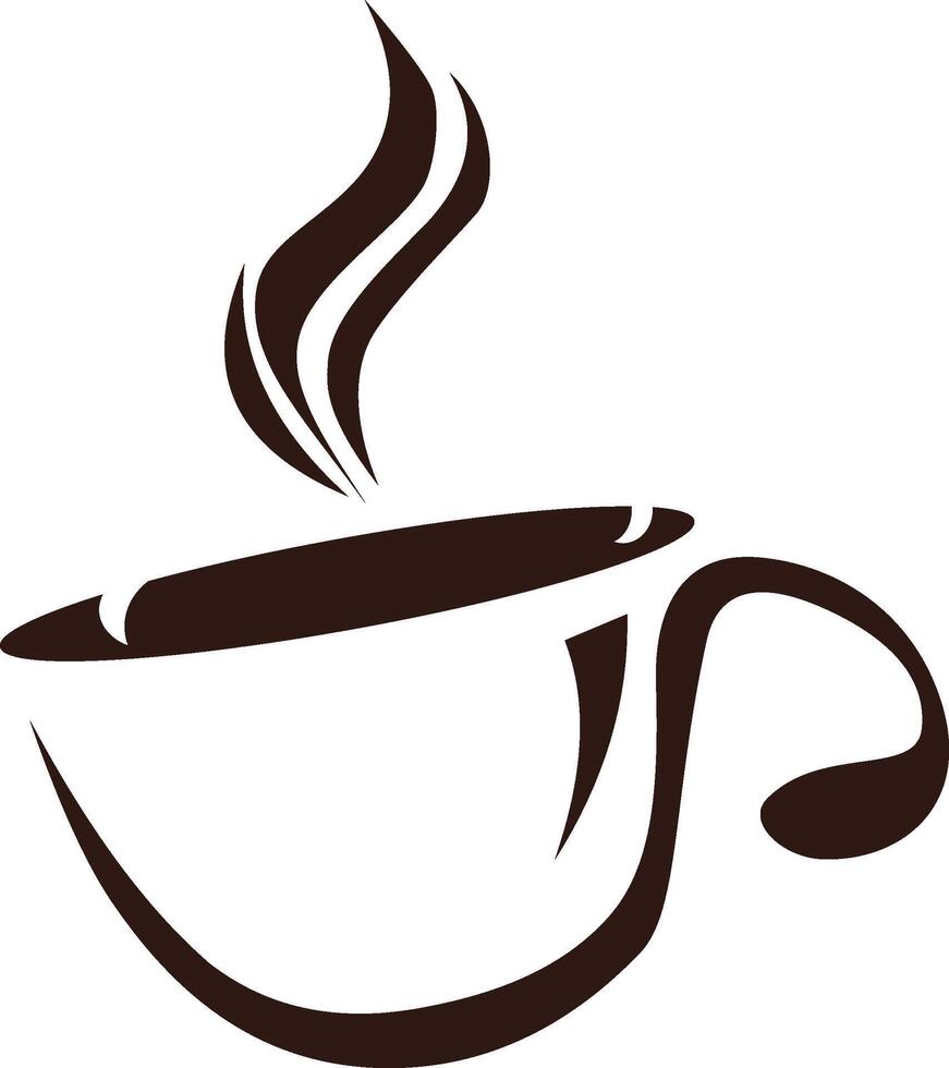 cafe simple logo vector