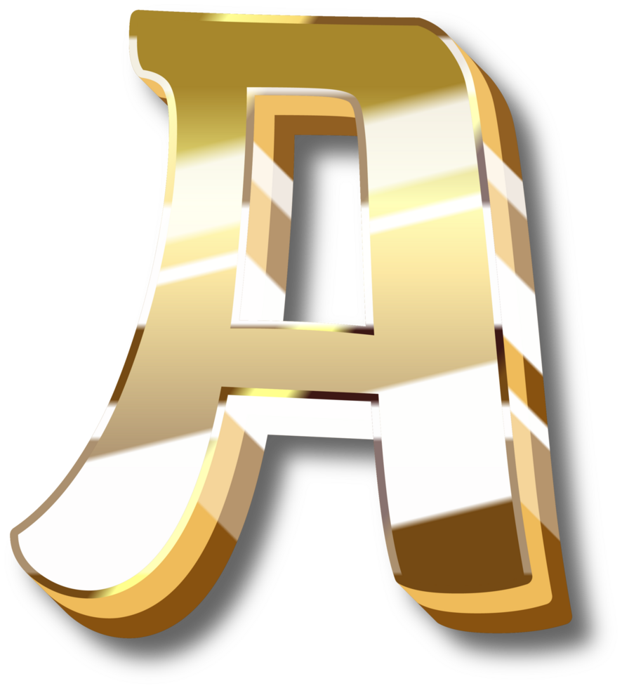 Gold Alphabet Letter and Number png