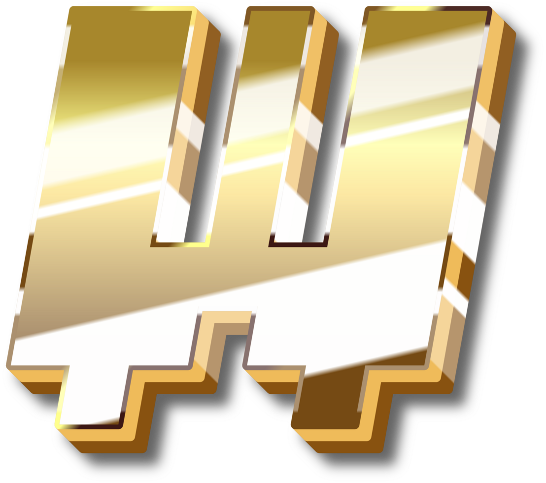 Gold Alphabet Letter and Number png