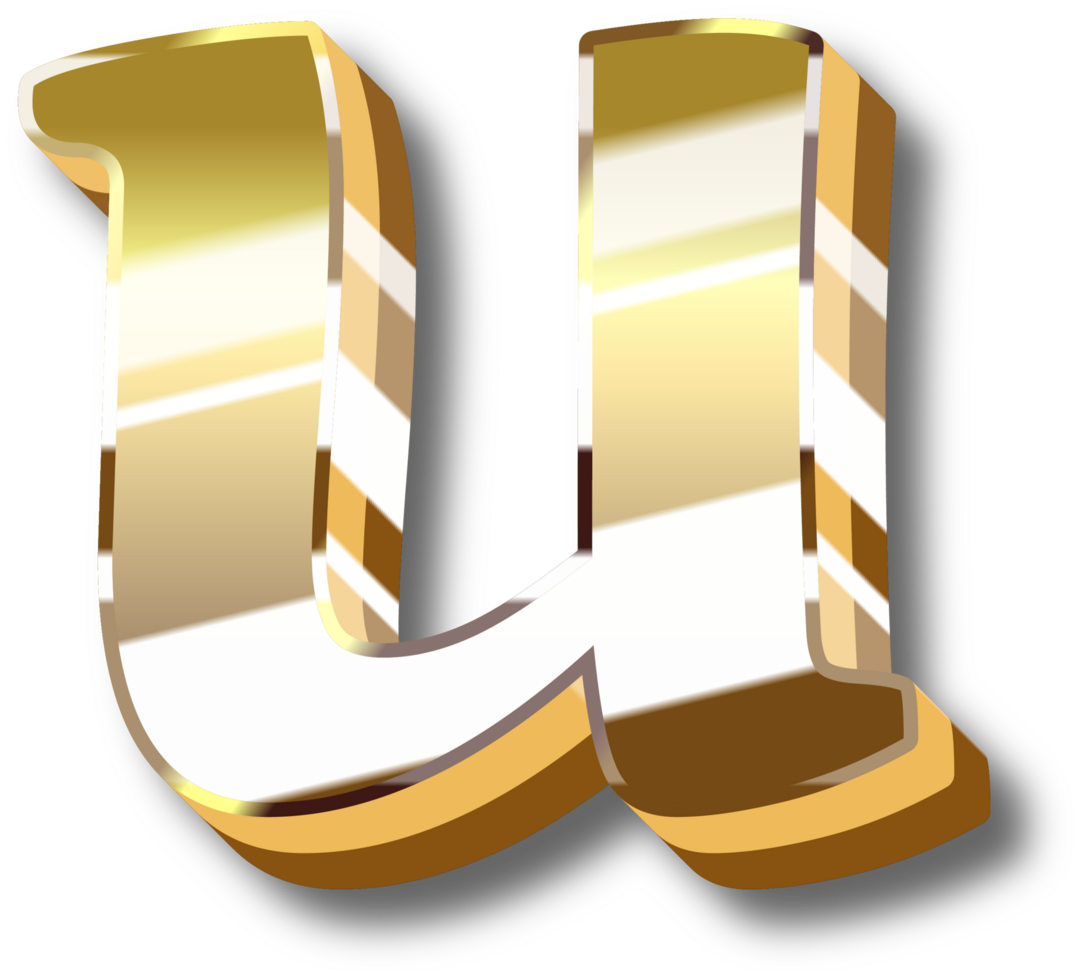 Gold Alphabet Letter and Number png