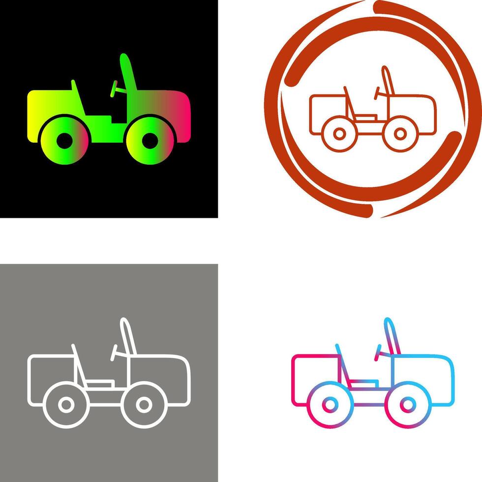 Safari Jeep Icon Design vector