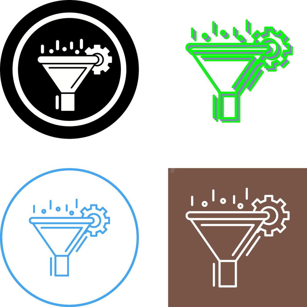 Filtering Icon Design vector