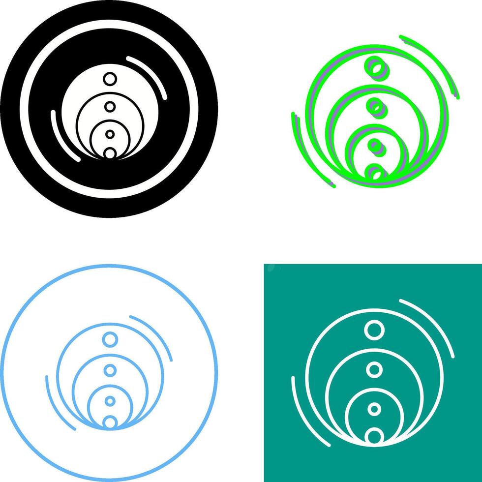 Venn Diagram Icon Design vector