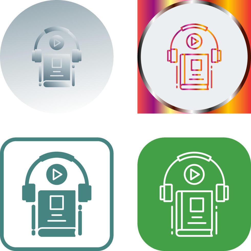 Audio Book Icon Design vector