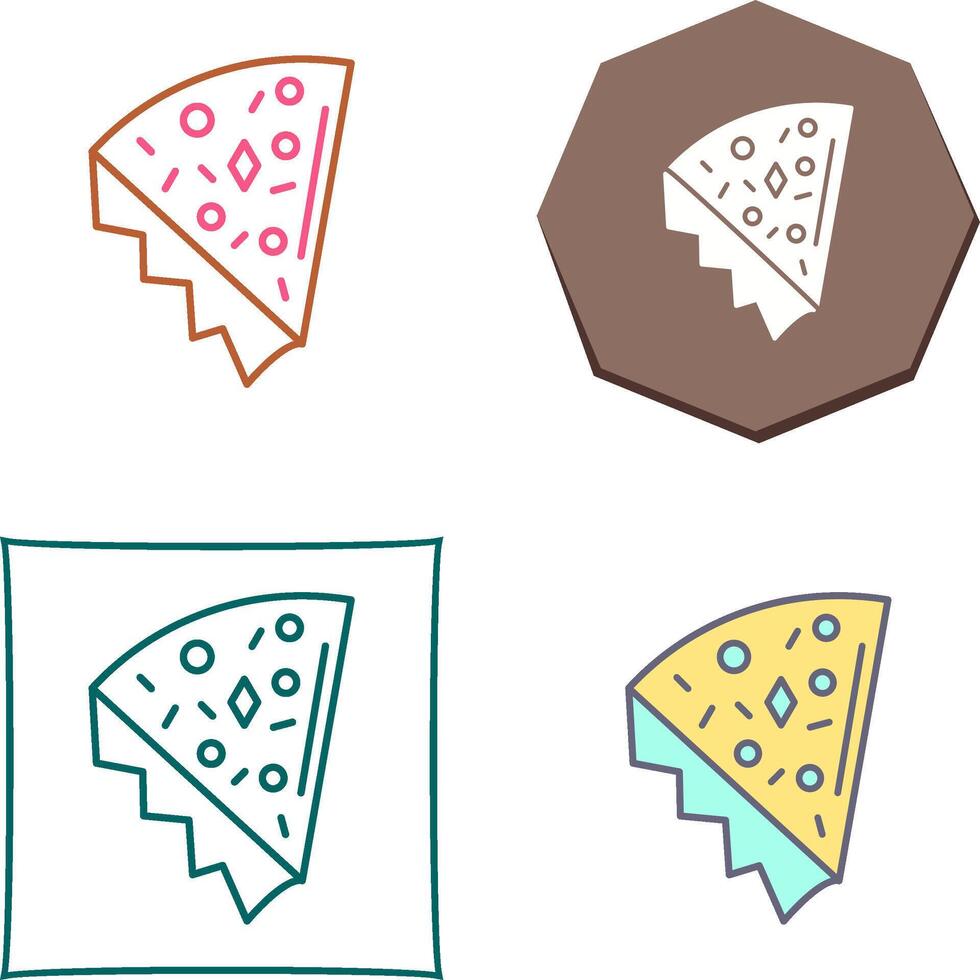 Pizza rebanada icono diseño vector