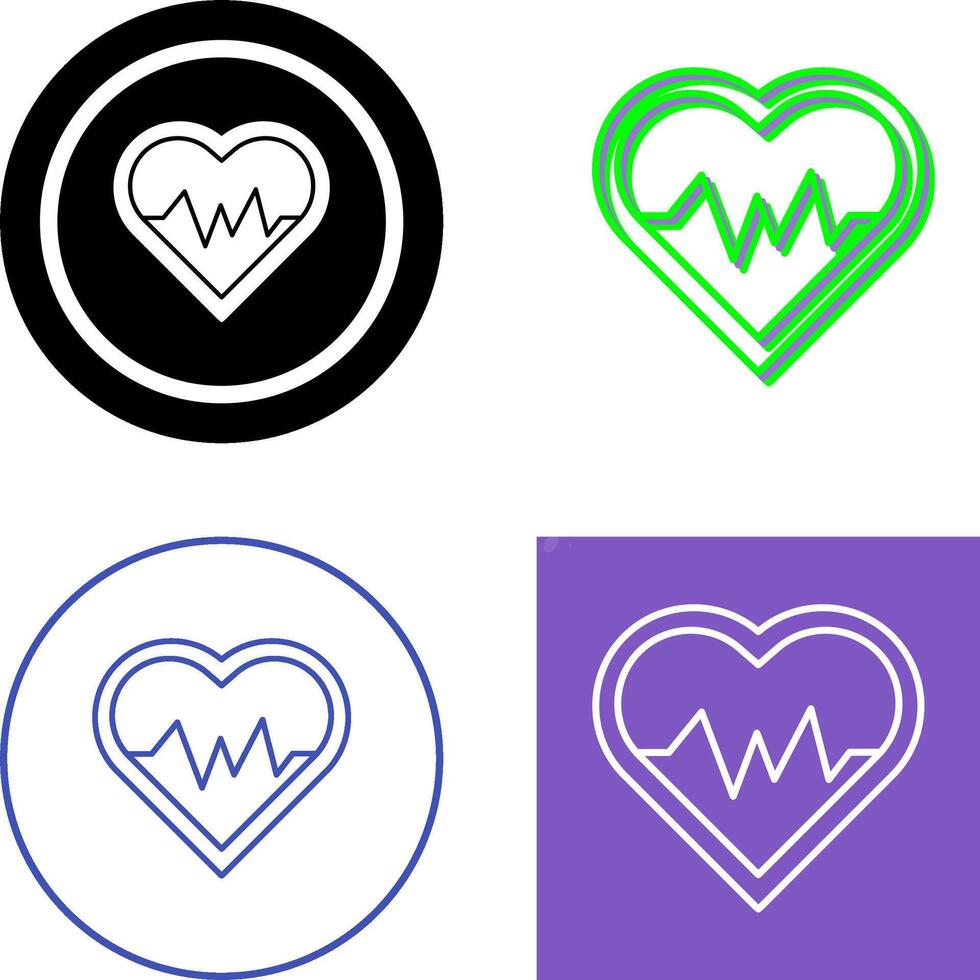 Heart Beat Icon Design vector