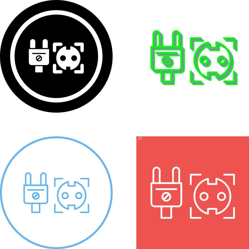 Socket Icon Design vector