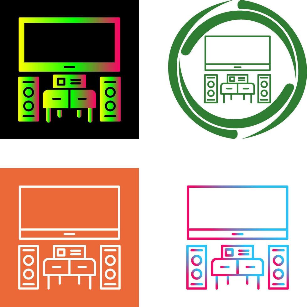 Home Theater Icon Design vector