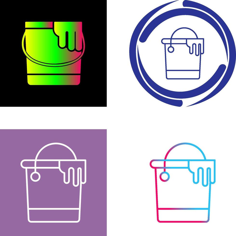 Paint Bucket Icon Design vector
