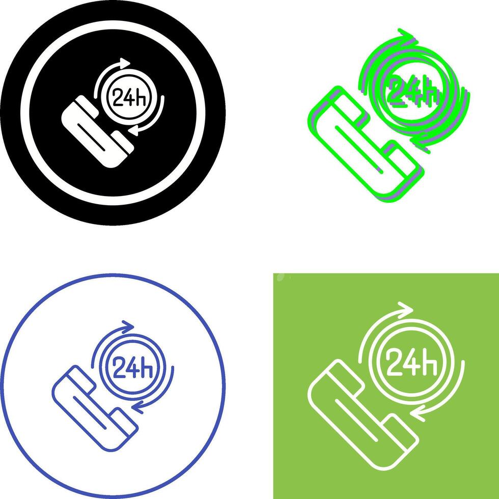 24h Icon Design vector