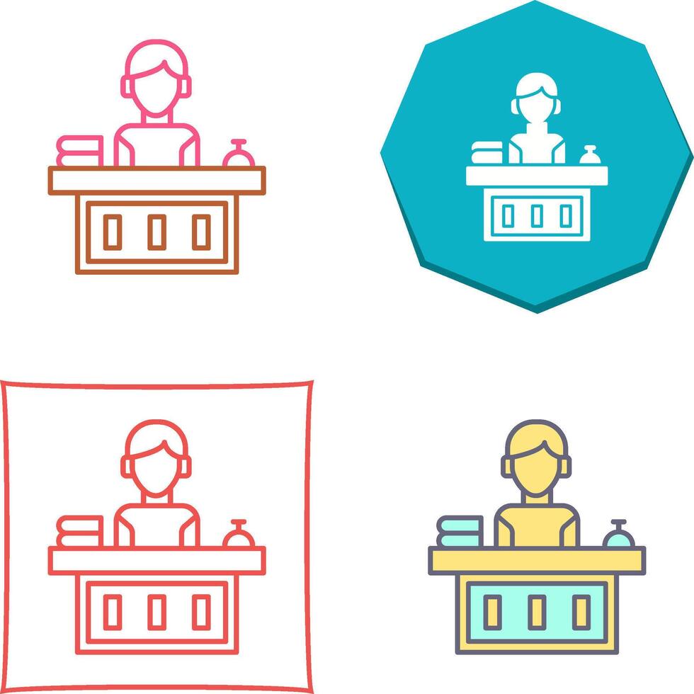Office Reception Icon Design vector