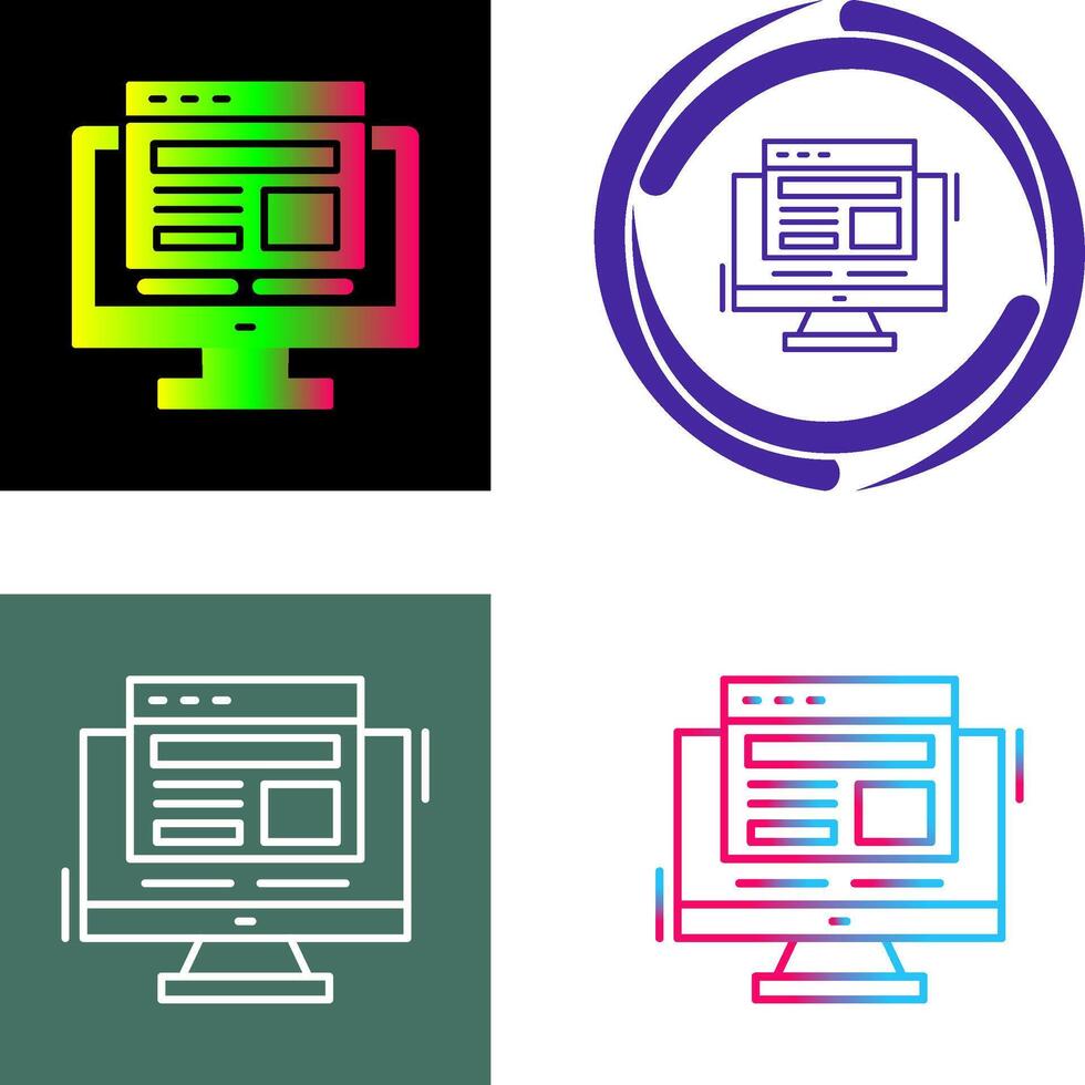 Adaptive Layout Icon Design vector