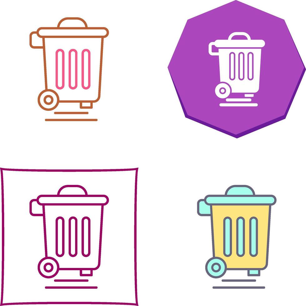 Dustbin Icon Design vector