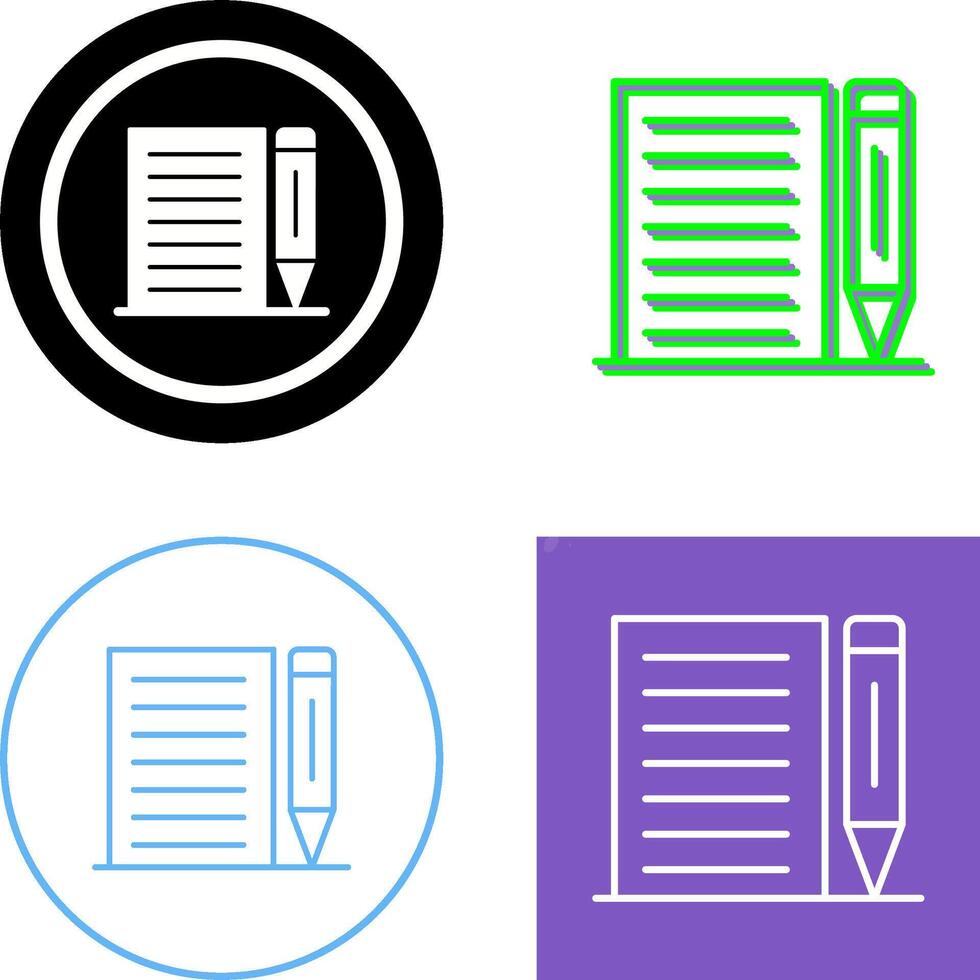 Note Icon Design vector