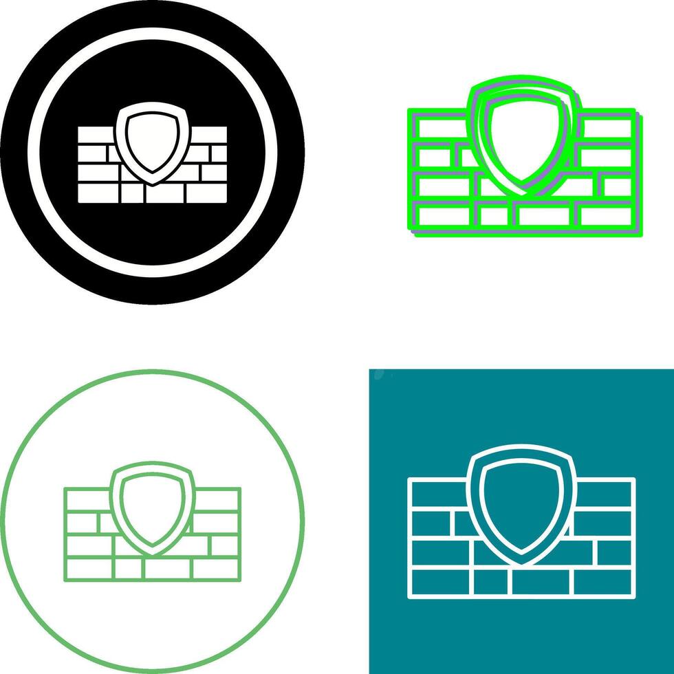 Firewall Icon Design vector
