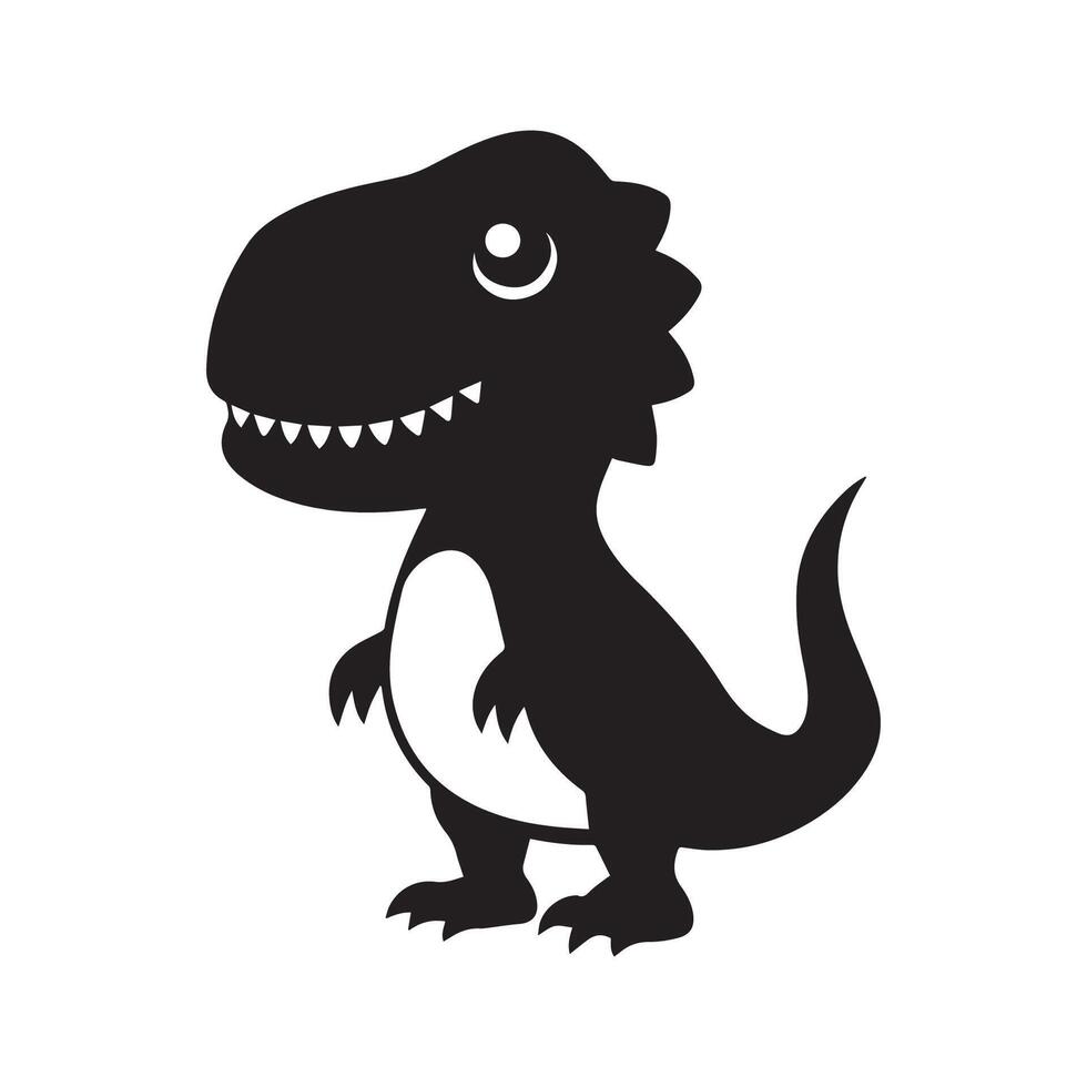 elegante tirano saurio Rex dinosaurio dibujos animados elevar tu diseño proyectos con un de moda y contemporáneo dino icono vector