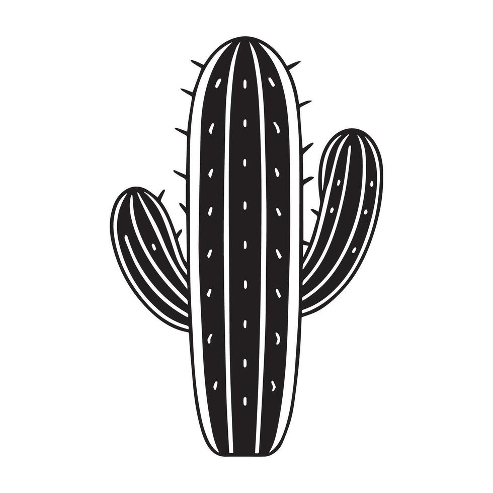 Cinco de Mayo Cactus Icon Silhouette black Design Adds Festive Flair to Print Media vector