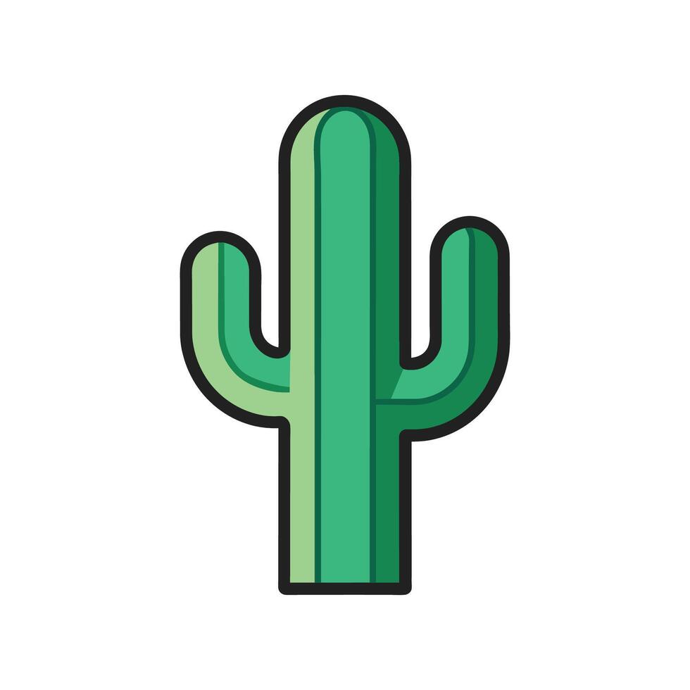 Mexican Heritage Celebrated Cinco de Mayo Cactus Icon in 3D for Festive Digital Art Projects vector