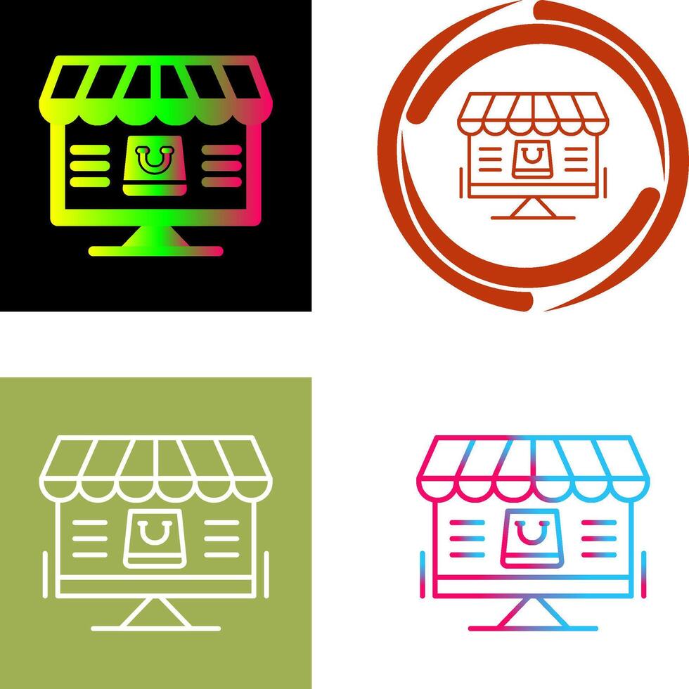 Online Shopping Icon Design vector