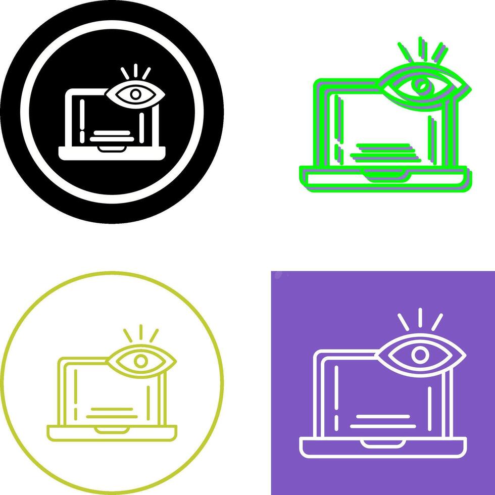 Monitoring Icon Design vector