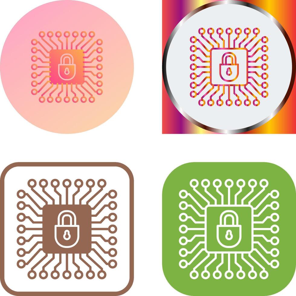 Cyber Protection Icon Design vector