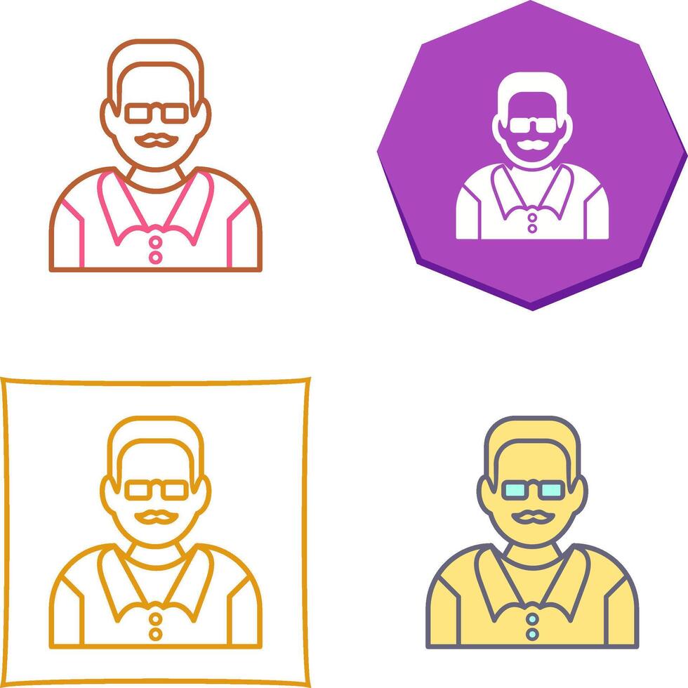 Unique Male Professor Icon Design vector