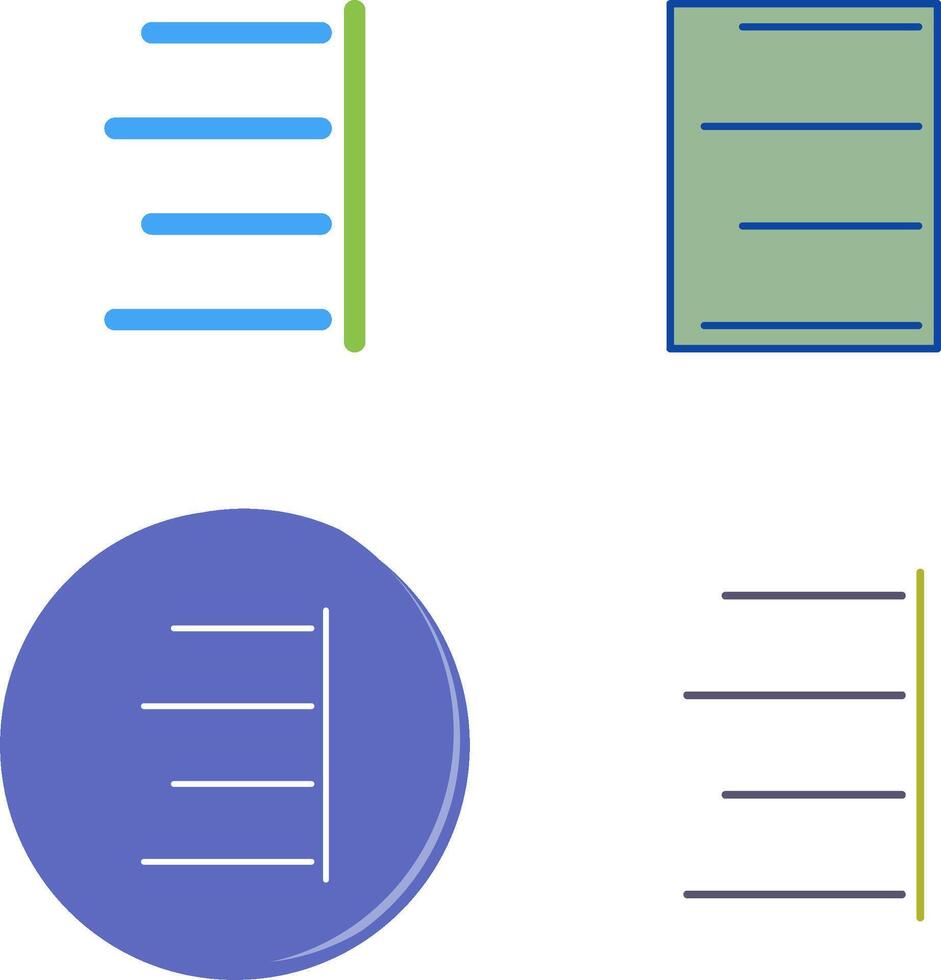 Unique Right Align Icon Design vector