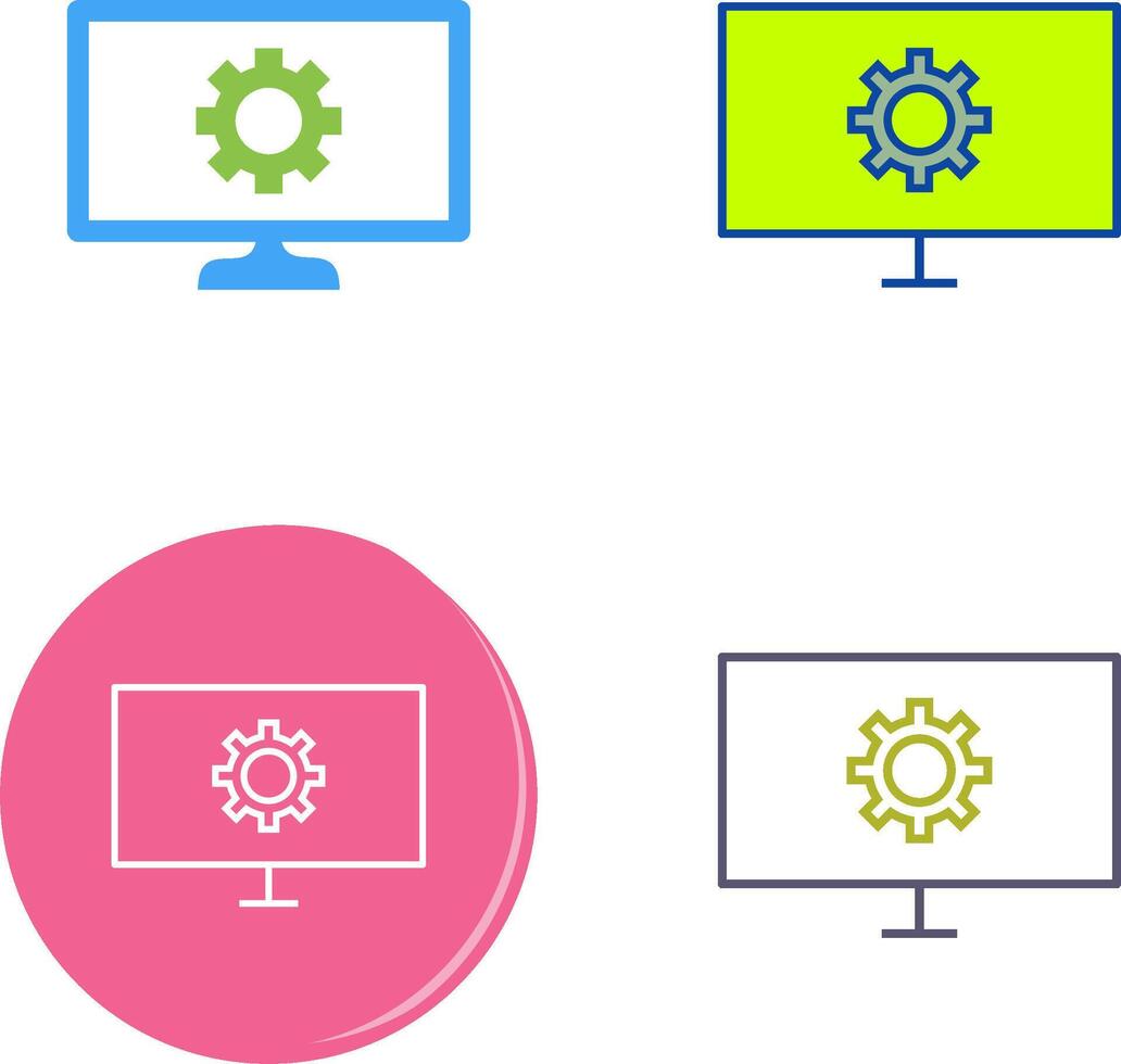 Unique Network Settings Icon Design vector