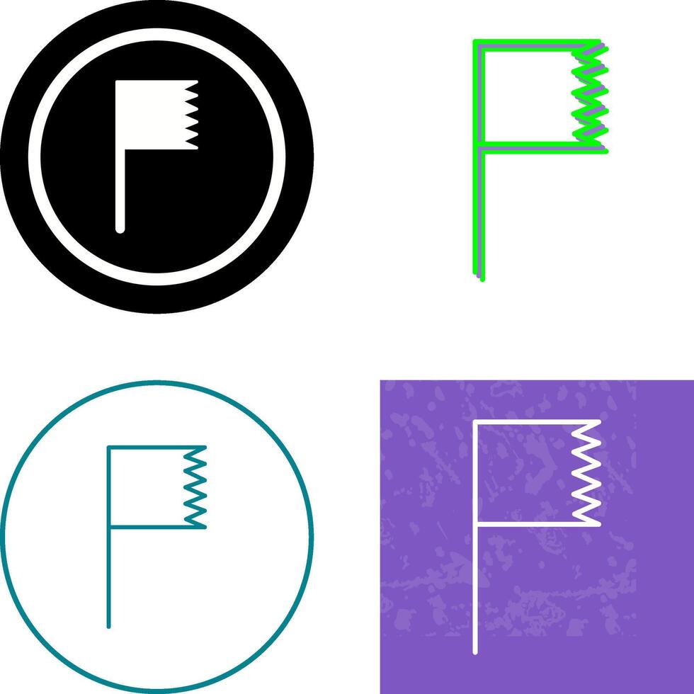 Unique Flag Icon Design vector