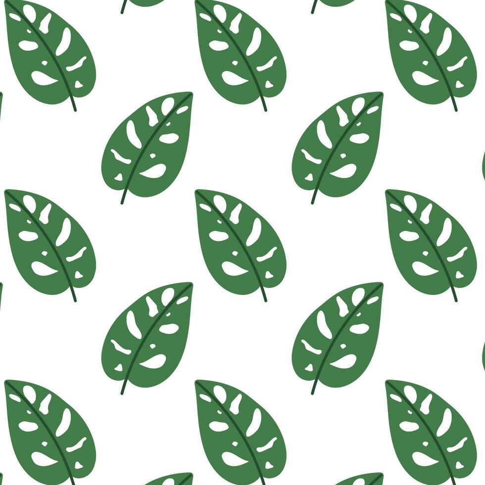 Tropical leaf pattern, jungle leaves seamless pattern, pattern for textile, summer background in pastel colors vector
