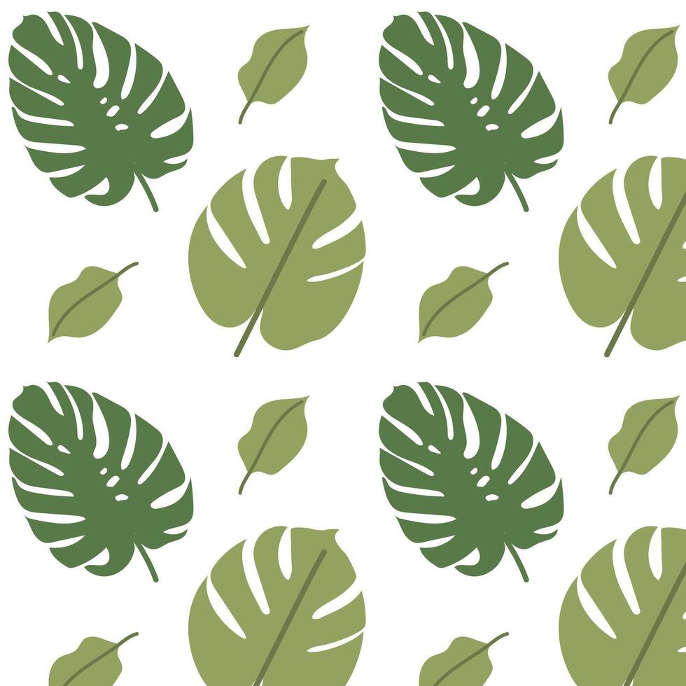 Tropical leaf pattern, jungle leaves seamless pattern, pattern for textile, summer background in pastel colors vector