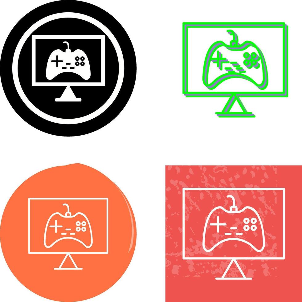 Unique Online Games Icon Design vector