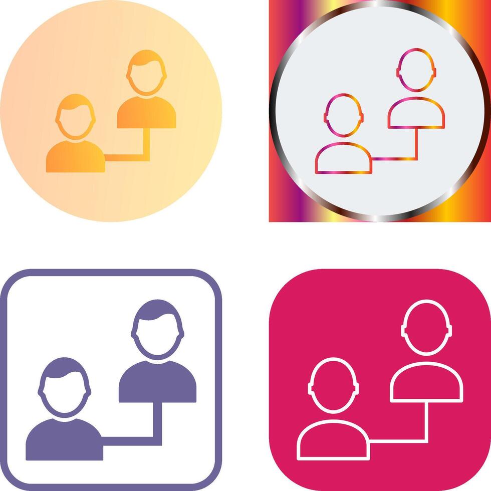 Unique Connected Profiles Icon Design vector